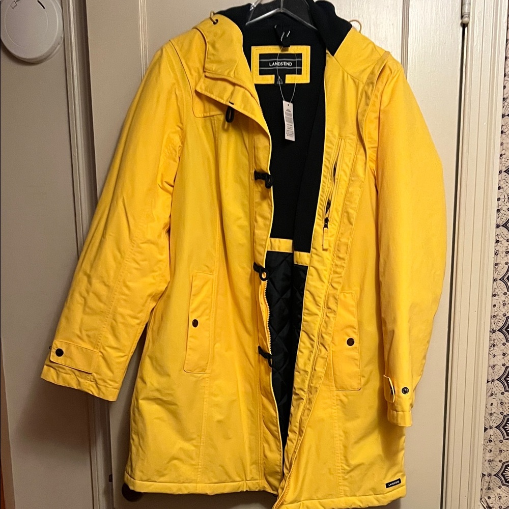 Lands' End Yellow Utility Jacket